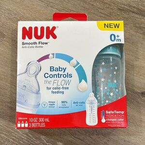 NUK Smooth Flow Anti-Colic Baby Bottle set of 3 0+ months